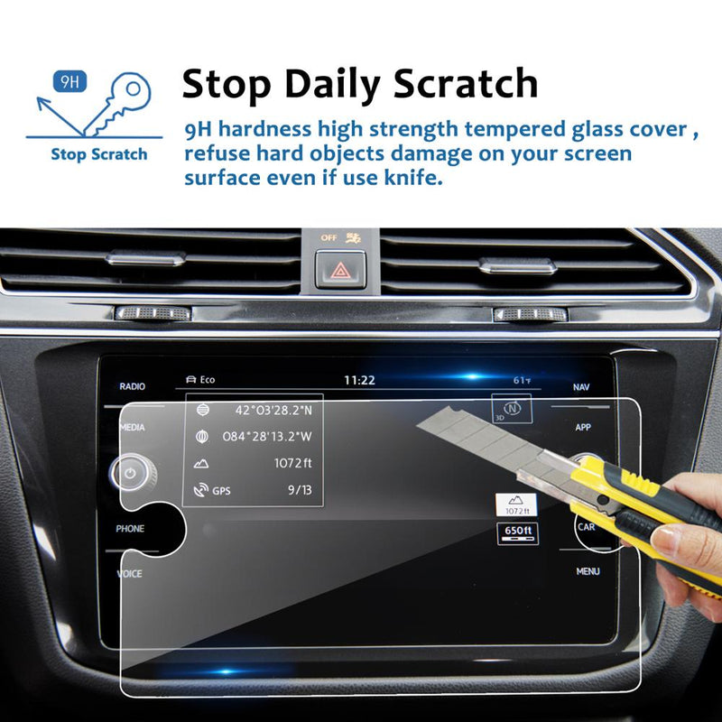 LFOTPP Car Multimedia Screen Protector For Tiguan II GTE 8Inch 2018 Navigation Touchscreen Auto Interior Protective Sticker