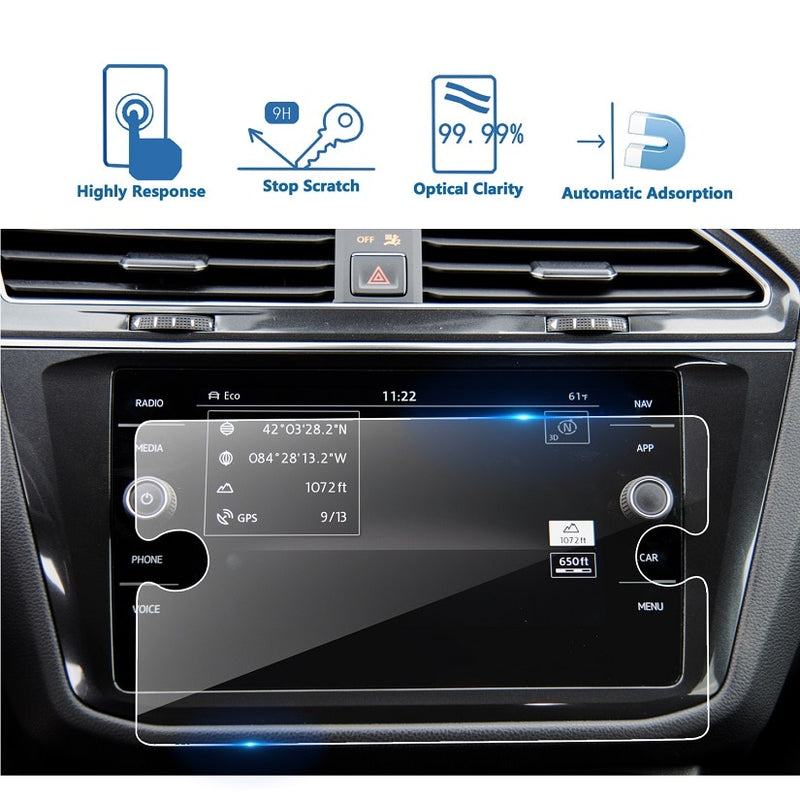 LFOTPP Car Multimedia Screen Protector For Tiguan II GTE 8Inch 2018 Navigation Touchscreen Auto Interior Protective Sticker