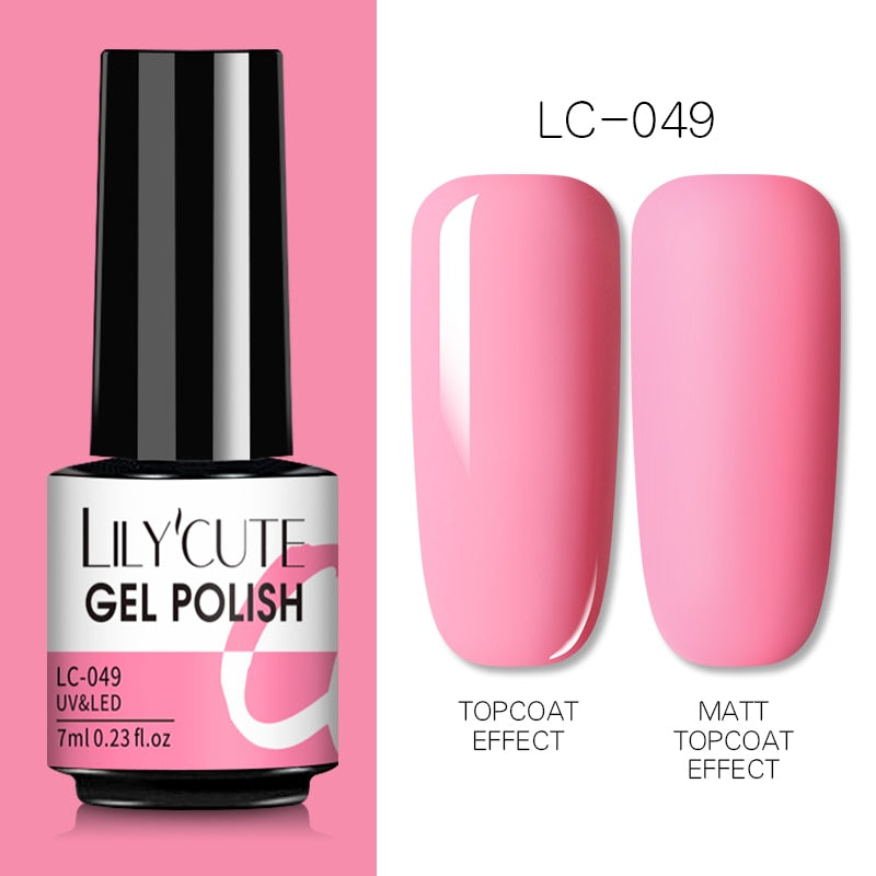 LILYCUTE 7ml Nude Gel Nail Polish Vernis Semi Permanent LED UV Gel Hybrid For Base Top Coat Soak Off UV LED DIY Nail Art Gel