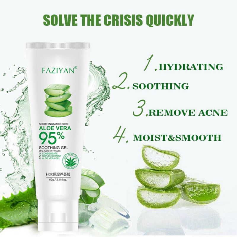 Deep hydration Face Cream Acne Treatment Fade Scars Skincare Aloe Vera Gel Repair After Sunburn Sooth Skin Face Moisturizer 60g