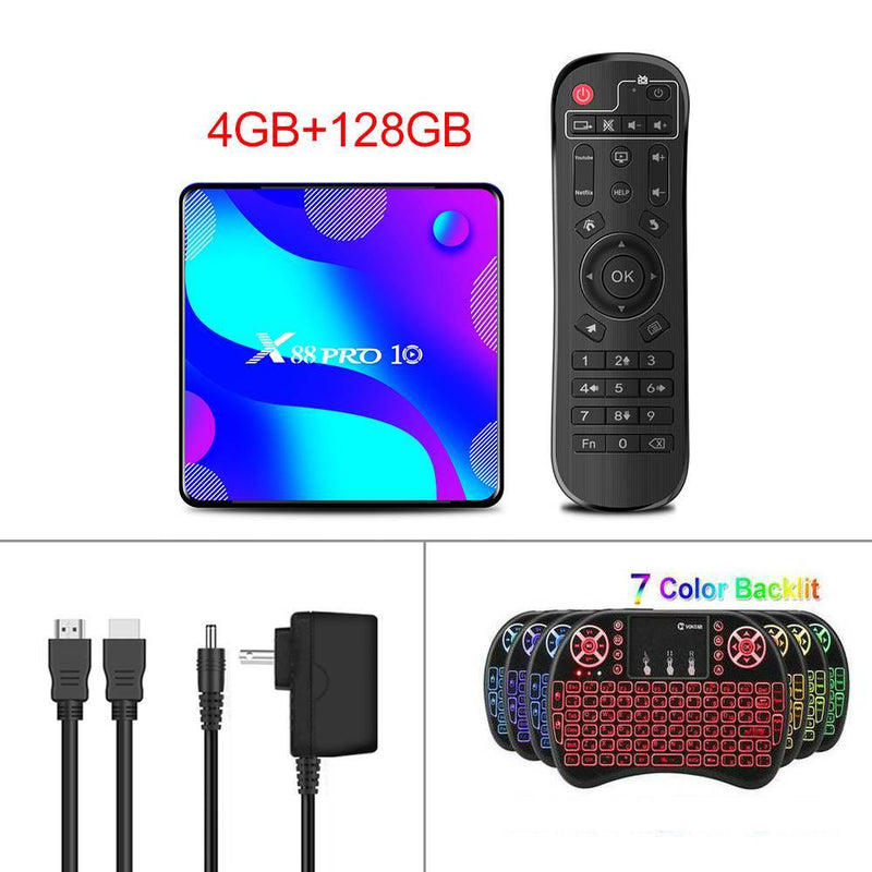 RK3318 Android 11 Smart TV Box Media Player MAX 4GB RAM 128GB ROM BT4.0 TVBOX 5.8G Dual Wifi Youtube 4K Android 11.0 Set Top Box