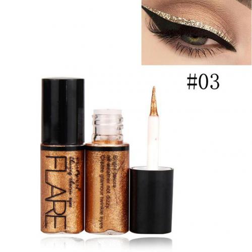 Portable 3.5g Glitter Sequins Liquid Eyeliner Shimmer Waterproof Sweat-proof Eye Makeup Metallic Shiny Smoky Eyes Eyeshadow 2021