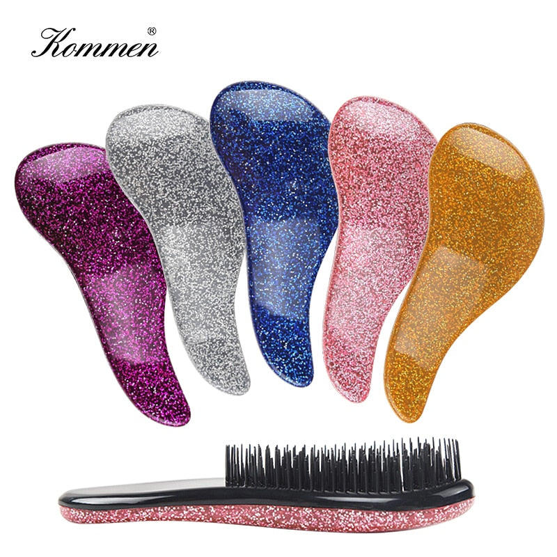 Shiny Beauty Hot Comb Anti-static Hair Care Styling Tool Set Barber Accessories Princess TT Massage Scalp Detangler Hair Brush