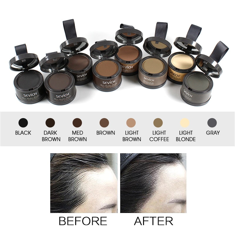 Sevich Hairline Powder 13 Color Hair Root Cover Up Water Proof Instant Modified Repair Hair Shadow Powder Makeup Hair Concealer