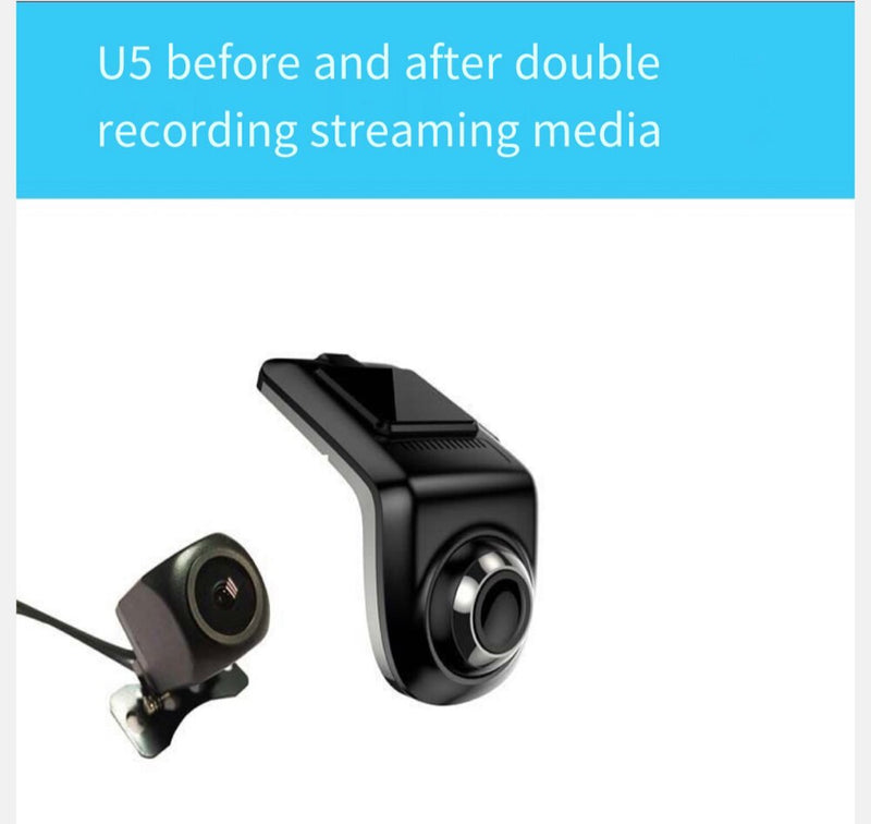 U5 Dual recording Zinc alloy hidden streaming media HD night vision Android navigation USB dash CAM ADAS electronic Dog DVR