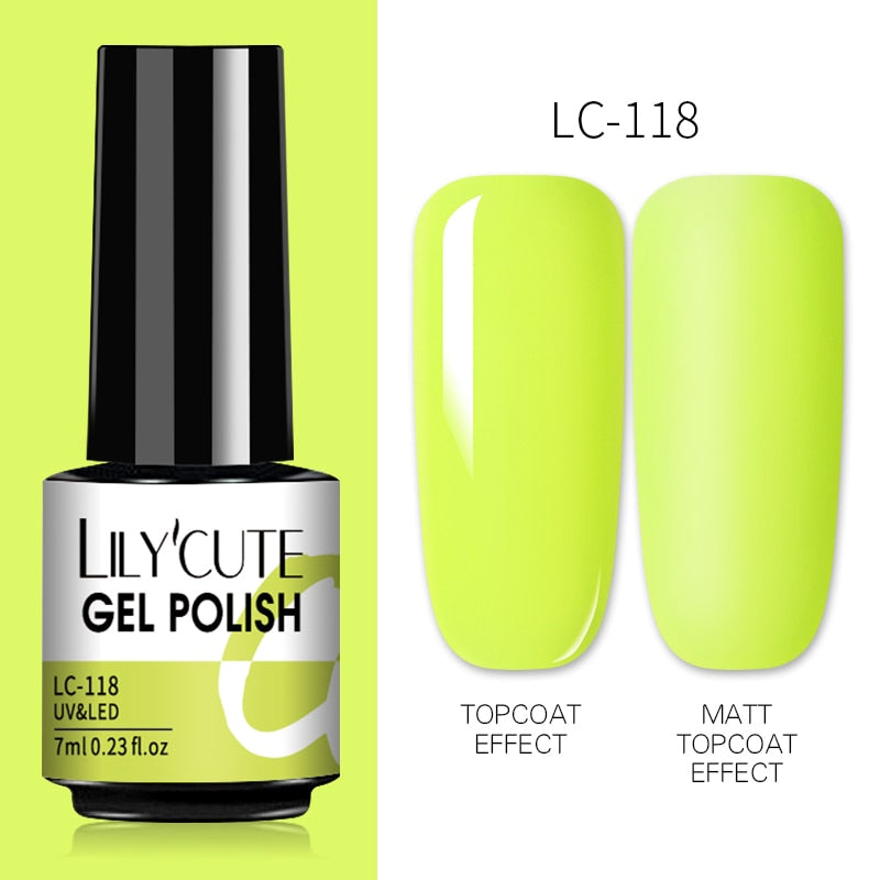 LILYCUTE 7ml Nude Gel Nail Polish Vernis Semi Permanent LED UV Gel Hybrid For Base Top Coat Soak Off UV LED DIY Nail Art Gel