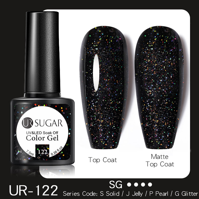 LEMOOC Cat Magnetic Nail Polish Gel Holographic Soak Off UV LED Nail Varnish Lacquers Shiny Glitter Cat Polishes Black Base Need