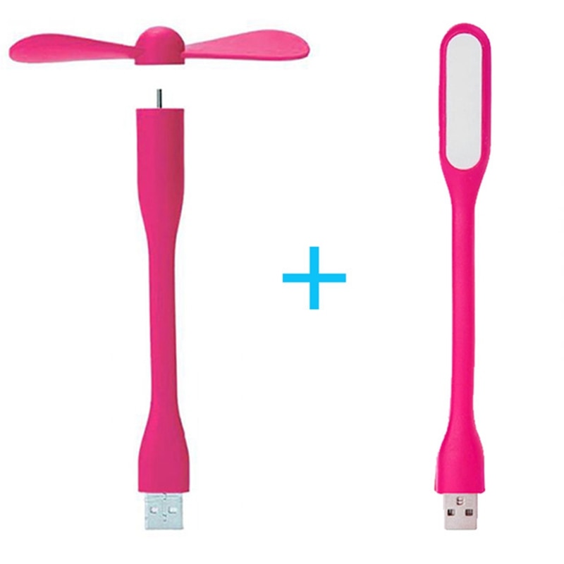 Mini USB Fan Flexible Bendable Cooling Portable Fan and USB LED Light Lamp For Power Bank &amp; Notebook &amp; Computer Summer Gadget