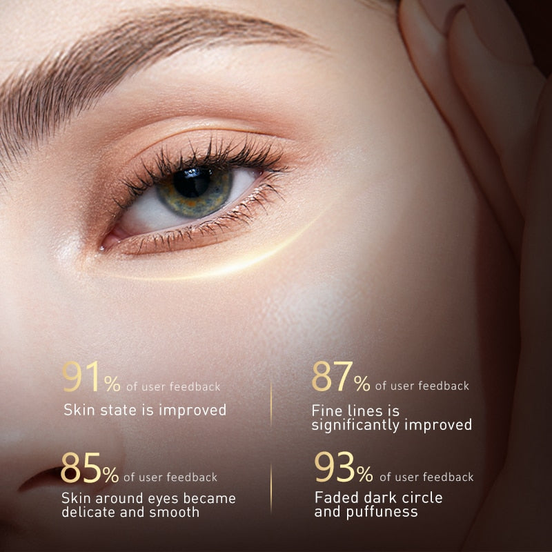 AUQUEST Anti Dark Circle Eye Cream Skin Care Peptide Eye Bags Anti Wrinkle Hyaluronic Acid Cream Roller Massager Beauty Health