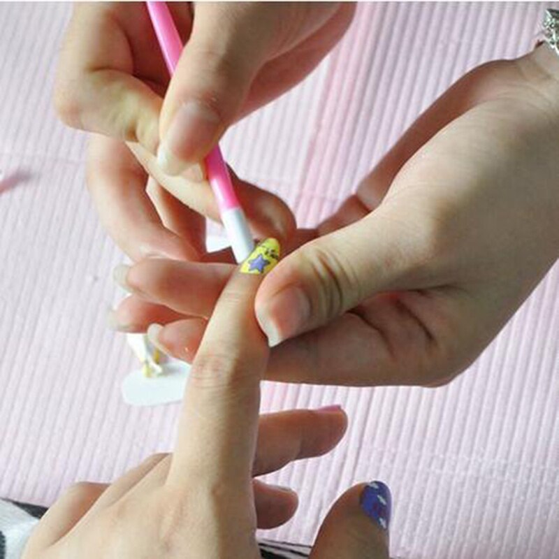 2 Pieces French Tips Tool Nail Art Manicure Curve Rod Sticks Plastic Nails Stickers Pick Beauty Drill To Clean Excess Oil Dirt