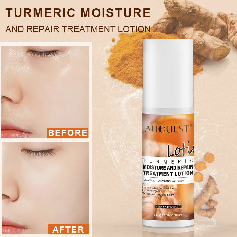 personal care  beauty cosmetic & personal care AUQUEST Turmeric Skin Care Sets Natural Organic Moisturizing Whitening Face Cream Acne Skin Care Cosmetics For Face 5pcs Set