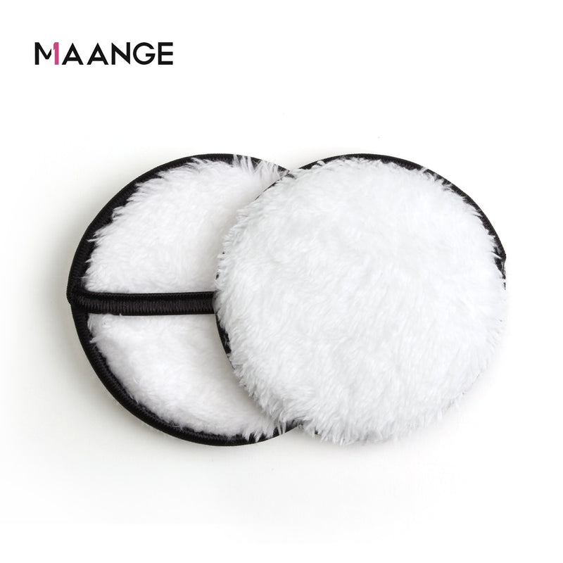 MAANGE Soft Fiber Makeup Remover Puff Facial Wash Puff Double Sided Makeup Sponge Easy to Use Beauty Make Up Remover Tools