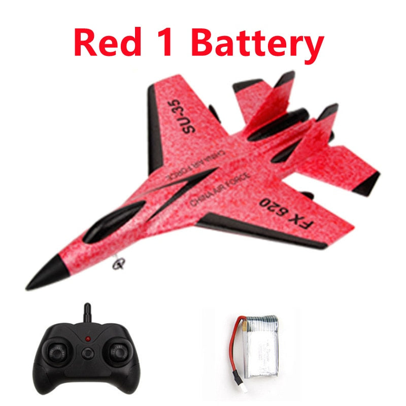 FX-620 SU-35 RC Remote Control Airplane 2.4G Remote Control Fighter Hobby Plane Glider Airplane EPP Foam Toys RC Plane Kids Gift