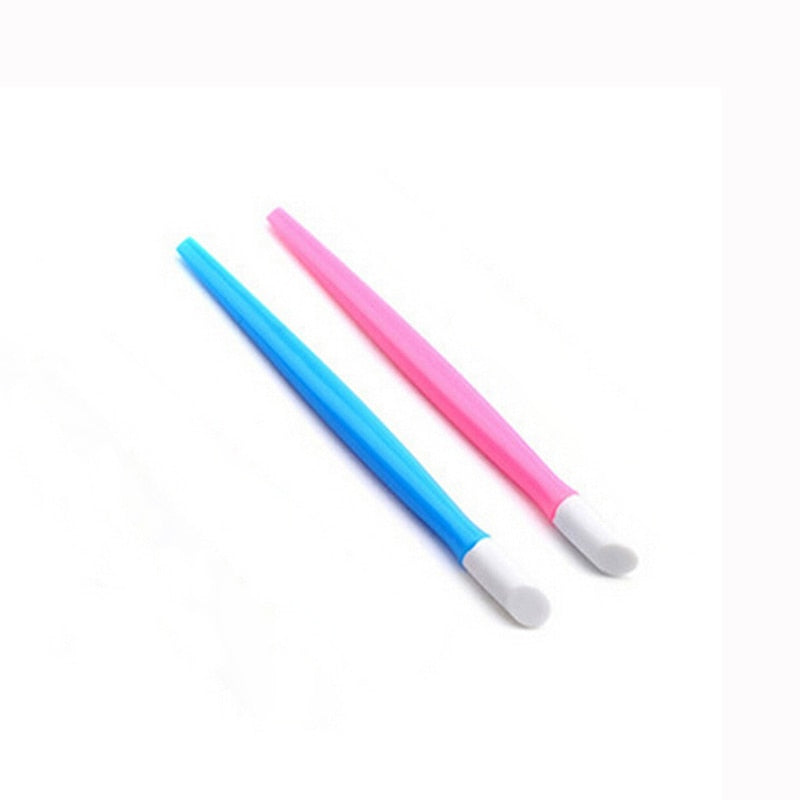 2 Pieces French Tips Tool Nail Art Manicure Curve Rod Sticks Plastic Nails Stickers Pick Beauty Drill To Clean Excess Oil Dirt