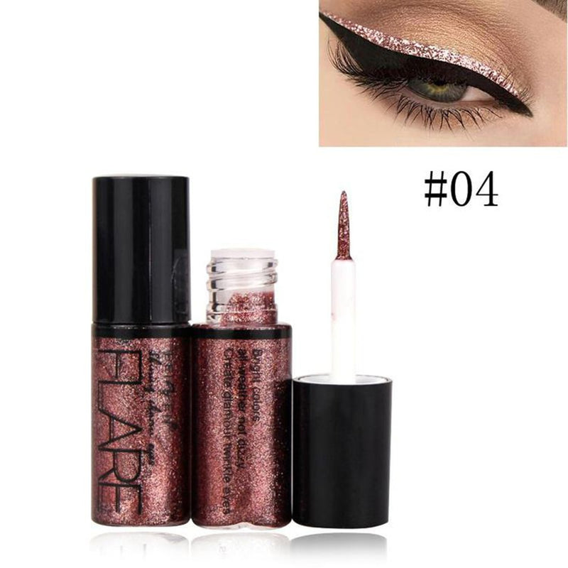 Portable 3.5g Glitter Sequins Liquid Eyeliner Shimmer Waterproof Sweat-proof Eye Makeup Metallic Shiny Smoky Eyes Eyeshadow 2021