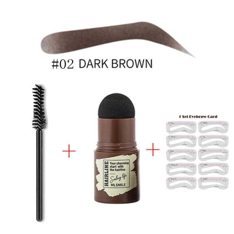 One Step Brow Stamp Shaping Kit Waterproof Long Lasting Eyebrow Stick Hair Line Natural Eye Brow Makeup Cosmetic Tool eyeshadow