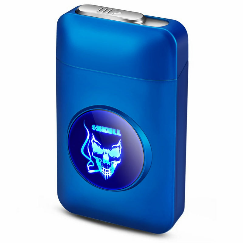 Cigarette Case Box With USB Lighter 19pcs Capacity Cigarette Holder Rechargeable LED Display Windproof Lighter Smoking Gadget