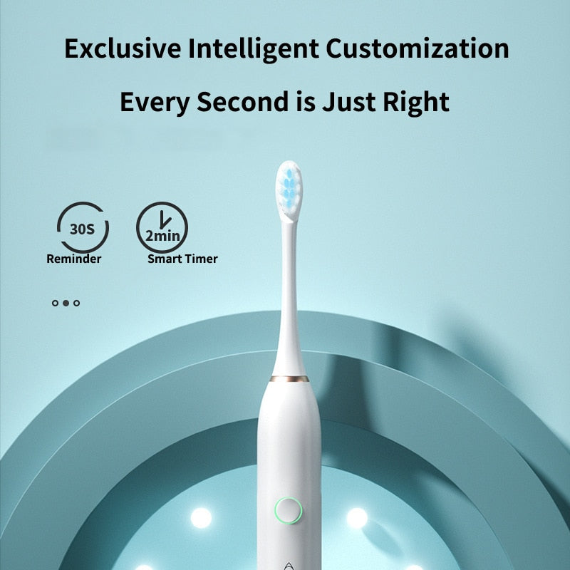 Newest Sonic Electric Toothbrush USB Charger for Adults 6 Modes Smart Timer IPX7 Waterproof Ultrasonic Tooth Brushes Travel Box