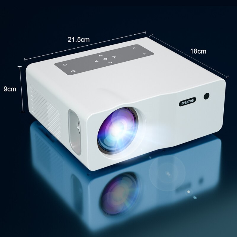 WZATCO W1 1920*1080P 4K LED Projector Smart WIFI Android 9.0 Proyector Home Theater Media Video player 6D Keystone Game Beamer