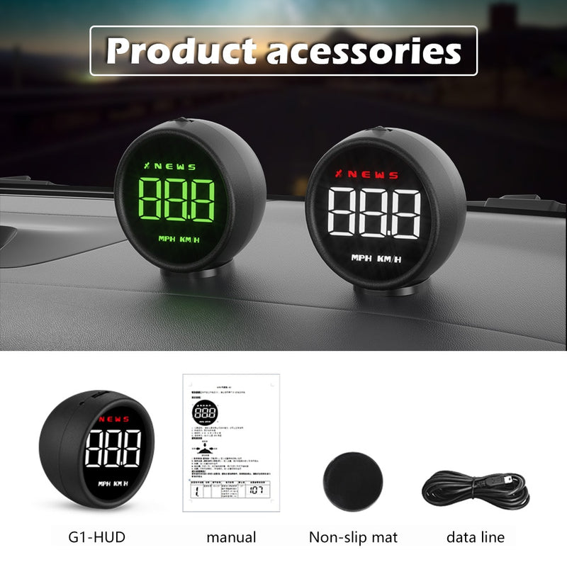 WiiYii G1 GPS HUD Display On-board Computer Digital Car Electronic Speedometer Smart Gadgets Accessory All For Car