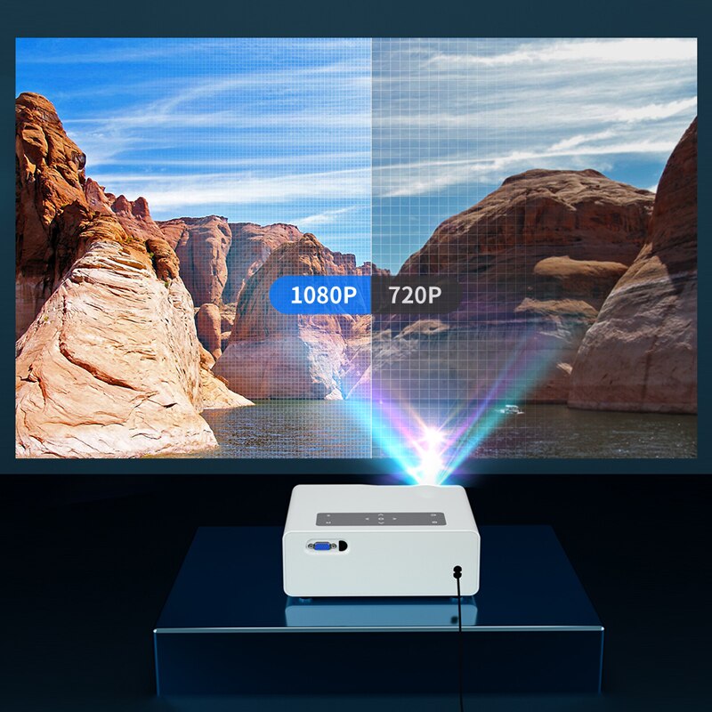 WZATCO W1 1920*1080P 4K LED Projector Smart WIFI Android 9.0 Proyector Home Theater Media Video player 6D Keystone Game Beamer