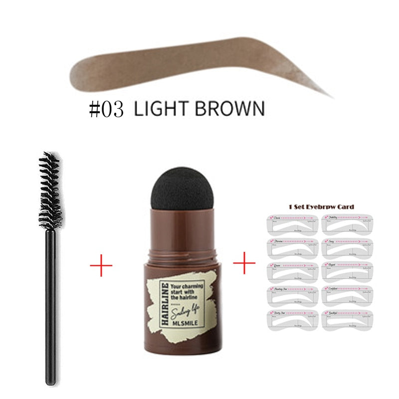 One Step Brow Stamp Shaping Kit Waterproof Long Lasting Eyebrow Stick Hair Line Natural Eye Brow Makeup Cosmetic Tool eyeshadow