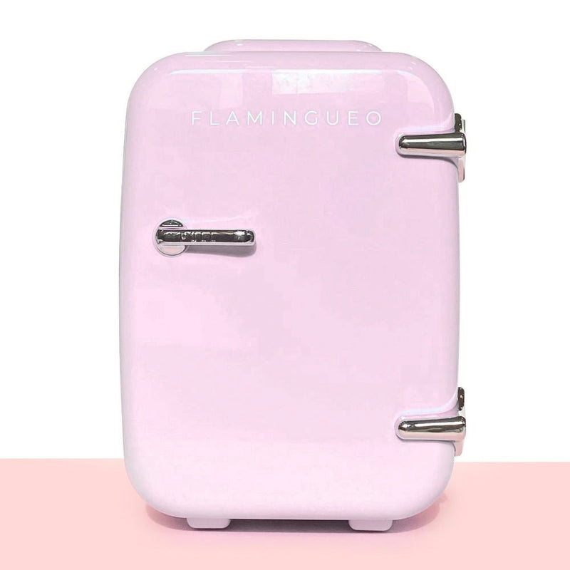 Flamingueo Mini Fridge 4L Makeup Fridge 12V/220V Cooler and Warmer Beauty Fridge Portable Fridge Mini Fridge for Room Cosmetic Fridge Car Mini Fridge Skincare Fridge Pink Mini Fridge